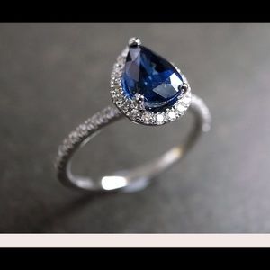 Swarovski.tear drop ring size 17
